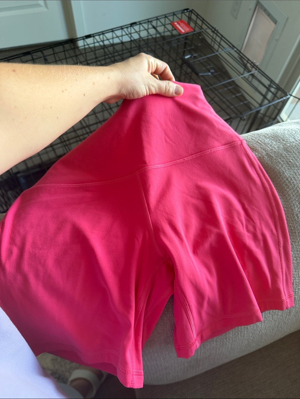 lululemon athletica Bright Pink/ Lip Gloss High-Rise align Shorts 6”